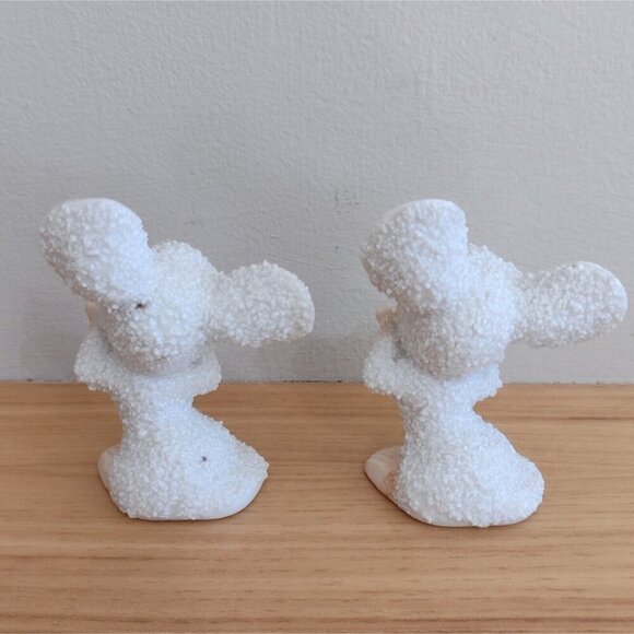 Vintage Set Of Anthropomorphic Mice Figurines Popcorn Texture Finish White Mouse - Picture 3 of 8